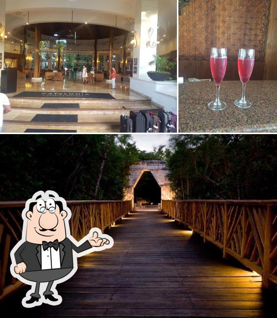 Among different things one can find interior and exterior at Catalonia Royal Tulum