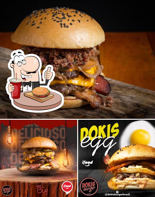 Delicie-se com um hambúrguer no Dokis burger