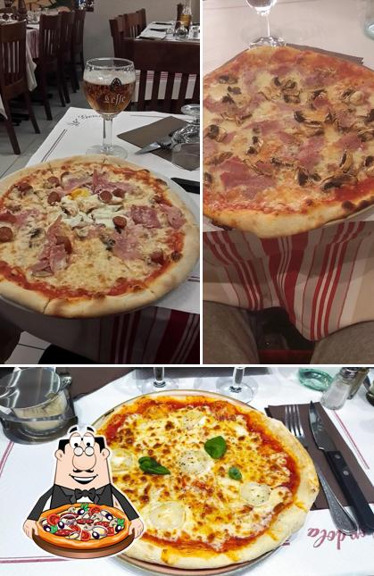 Choisissez des pizzas à La Gondola