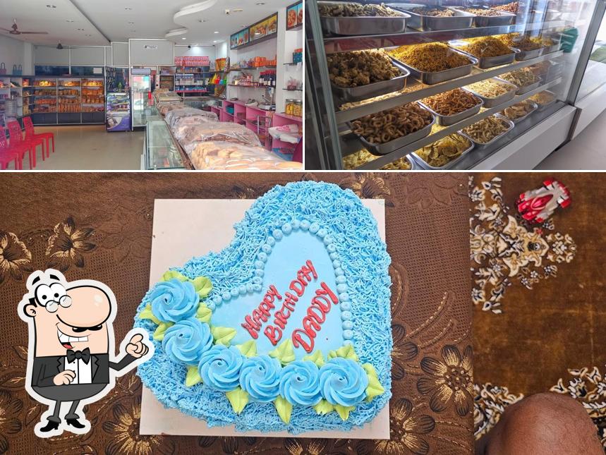 The photo of interior and food at British Bakery