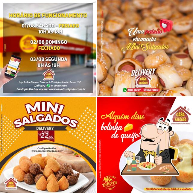 Comida em Casa do Salgado - Bauru