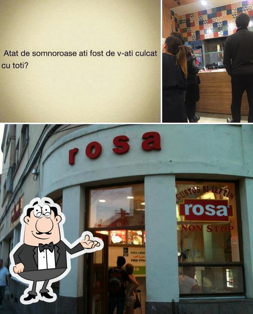 Die Inneneinrichtung von Rosa Fast Food