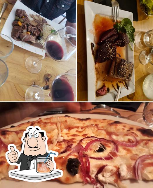 Voici la photo représentant la boire et pizza sur La Brindille