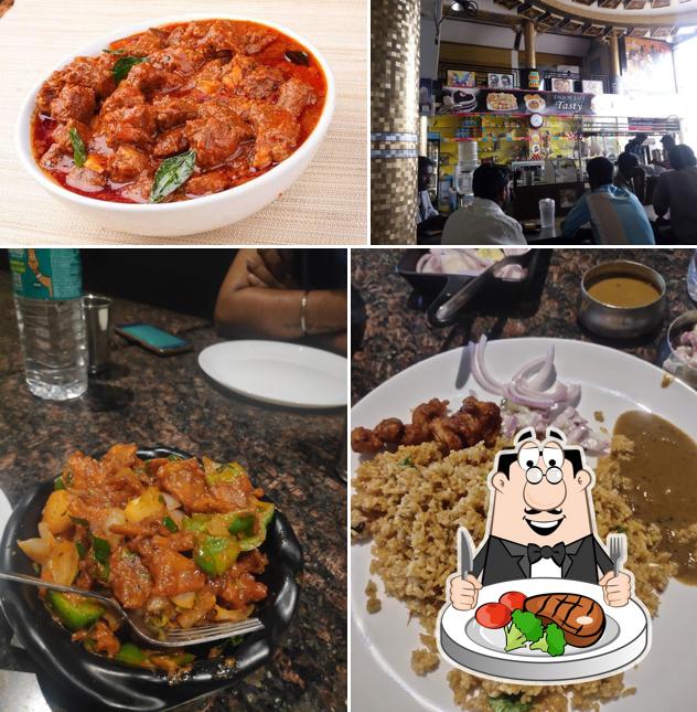 Order meat dishes at Rasikas Restaurant
