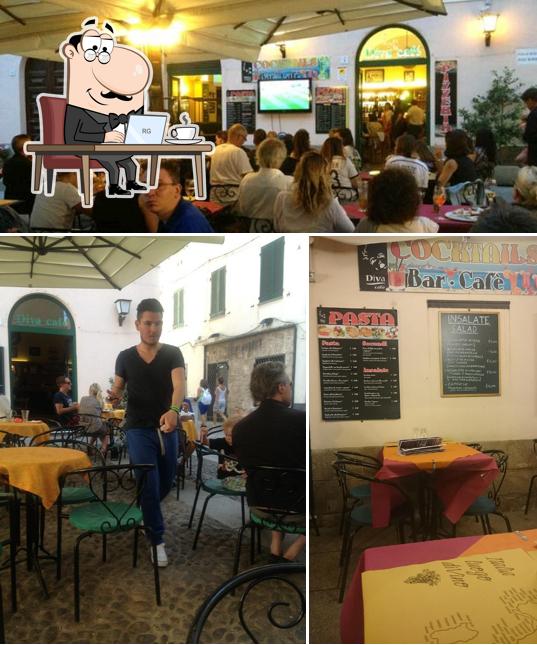 Gli interni di Diva Cafe