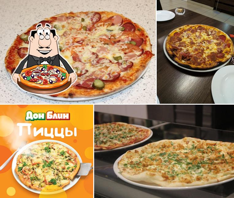 Try out pizza at Дон блин