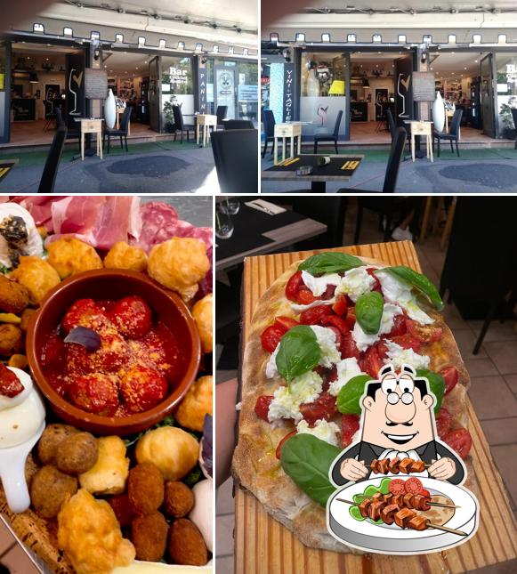 La cibo e interni del ristorante