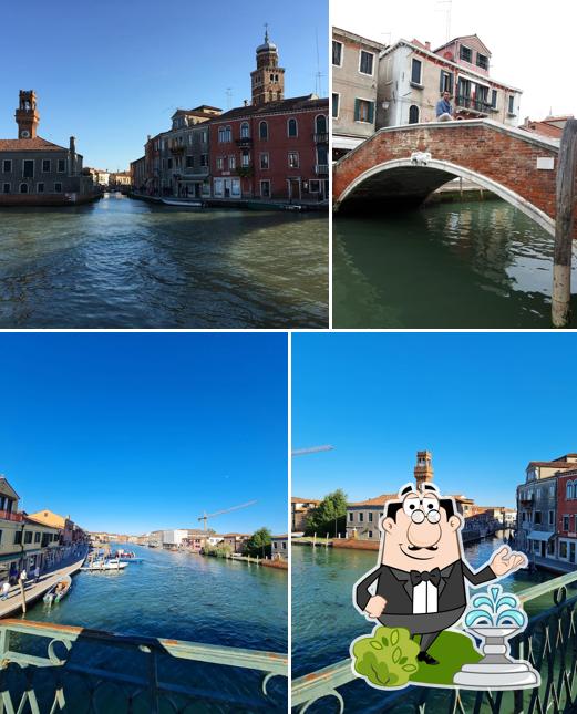 Goditi la vista dagli esterni di Bar Gelateria al Ponte - Murano