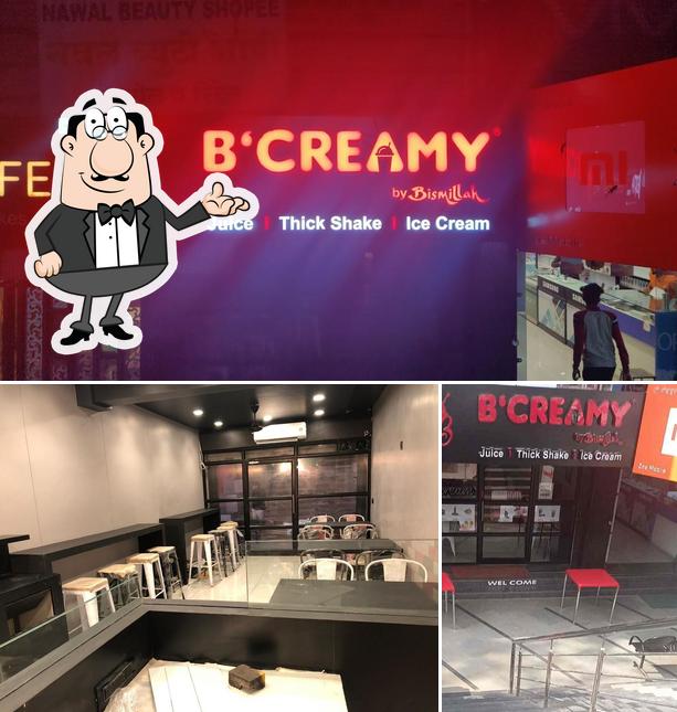 The interior of B Creamy