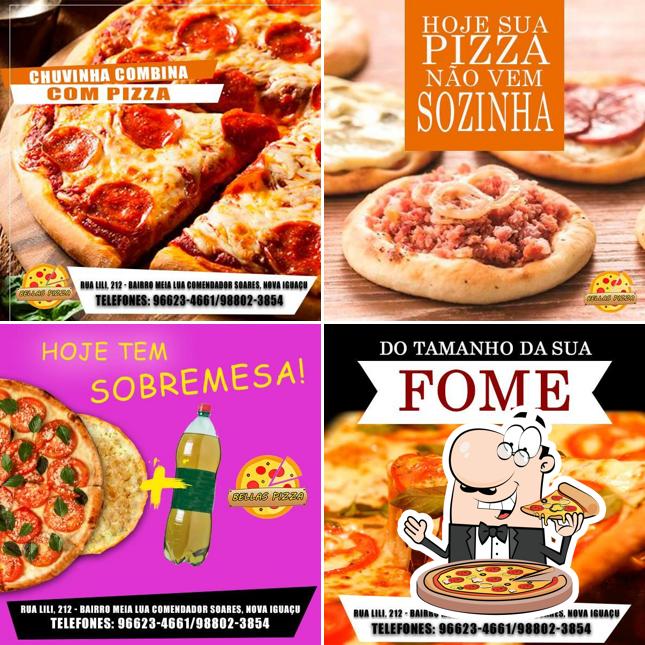 Consiga pizza no Bellas Pizza & Burger