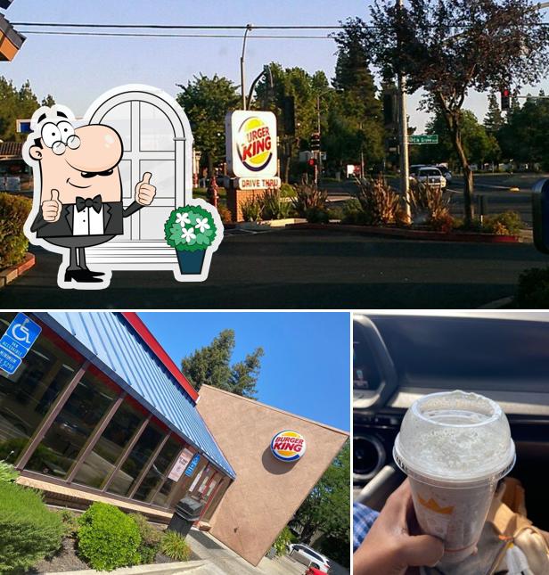 Las imágenes de exterior y bebida en Burger King