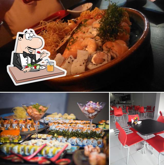 A imagem do Fujin Sushi’s comida e interior