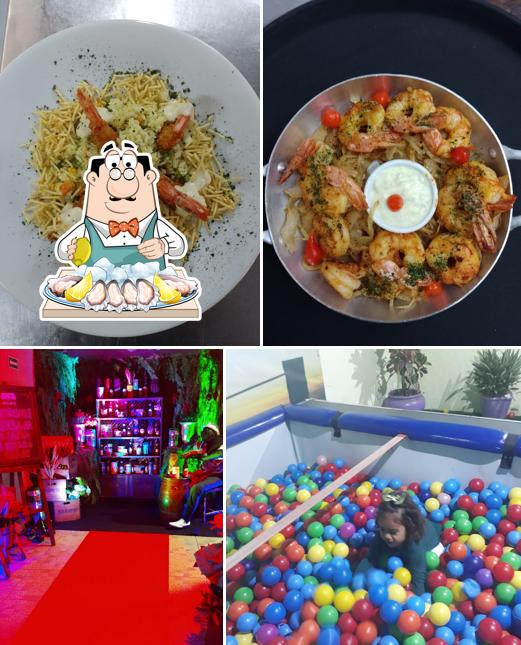 Consiga frutos do mar no Restaurante Farra na Villa - Área kids