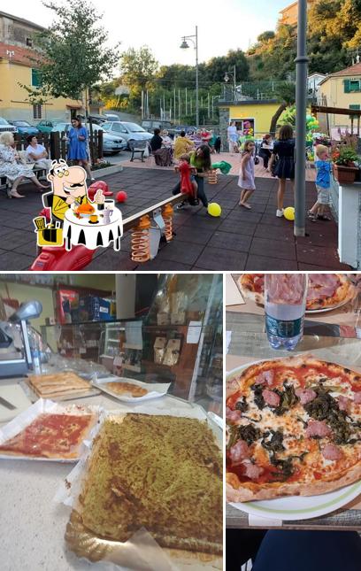 Tra le diverse cose da Bar Ristorante Pizzeria Casanova si possono trovare la cibo e area giochi