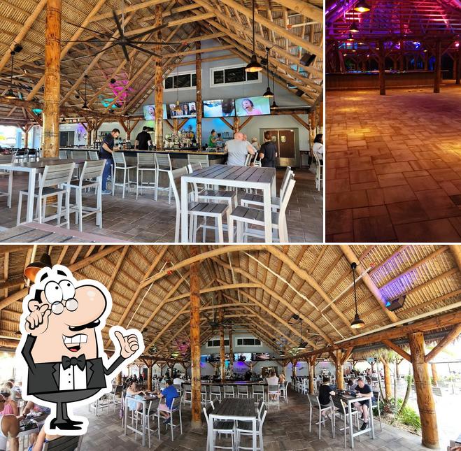 The interior of Dolphins Waterfront Bar & Grill at Cape Crossing