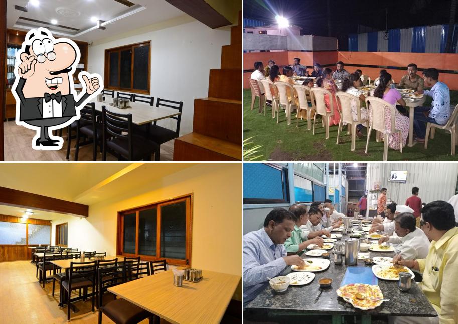 The interior of Hotel Aditi Pure Veg