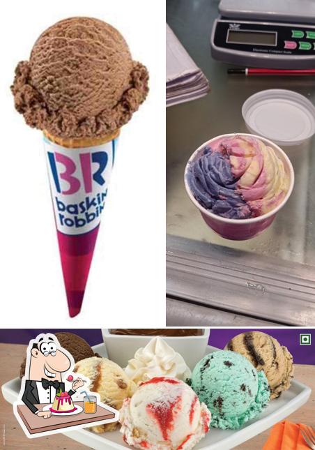 Baskin Robbins provides a variety of sweet dishes