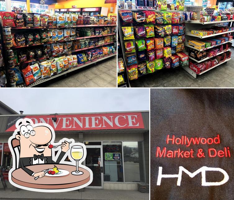 Voici la photo indiquant la nourriture et intérieur sur HOLLYWOOD MARKET - CANCO