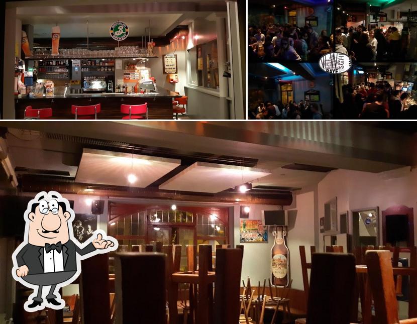 La immagine della interni e bancone da bar di Restaurant Bar La New Bayerische