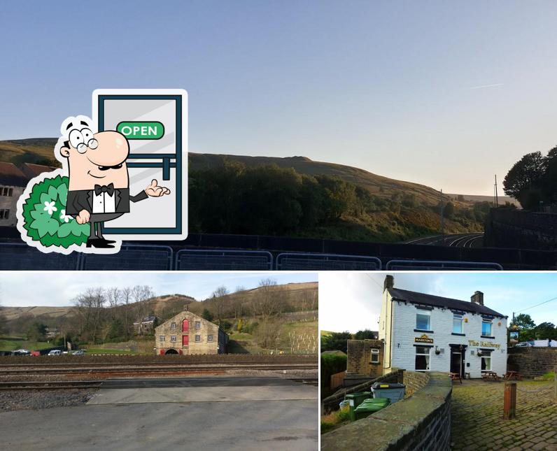 The exterior of The Railway Pub Marsden