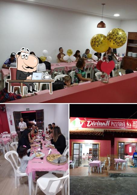 Veja imagens do interior do Divinati Pizzaria