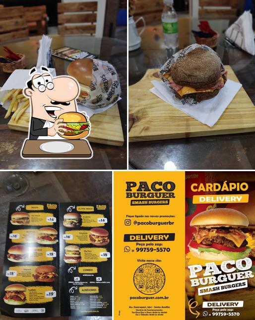 Experimente um hambúrguer no PACO BURGUER