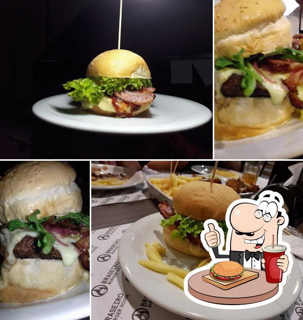 Experimente um dos hambúrgueres servidos no Braseiro Burger House