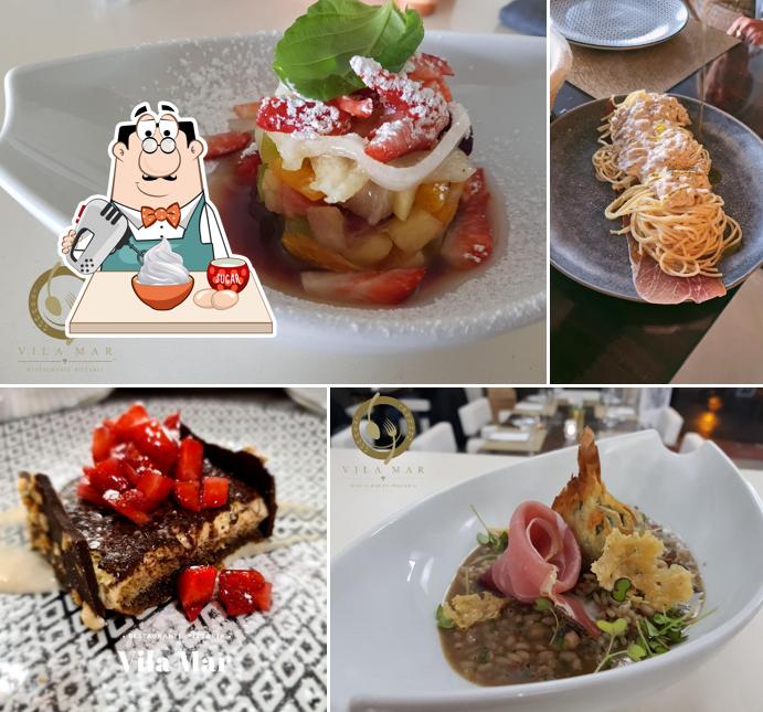 Vila Mar Restaurante - Pizzaria serve uma variedade de sobremesas