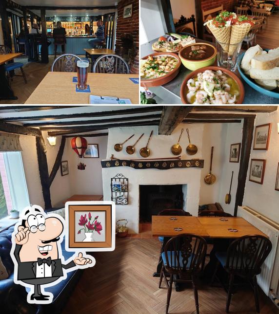 The picture of interior and food at The Crown Inn - Gissing