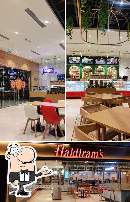 The interior of Haldiram's