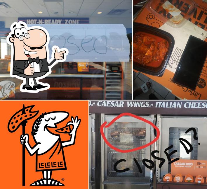 See this picture of Little Caesars Pizza