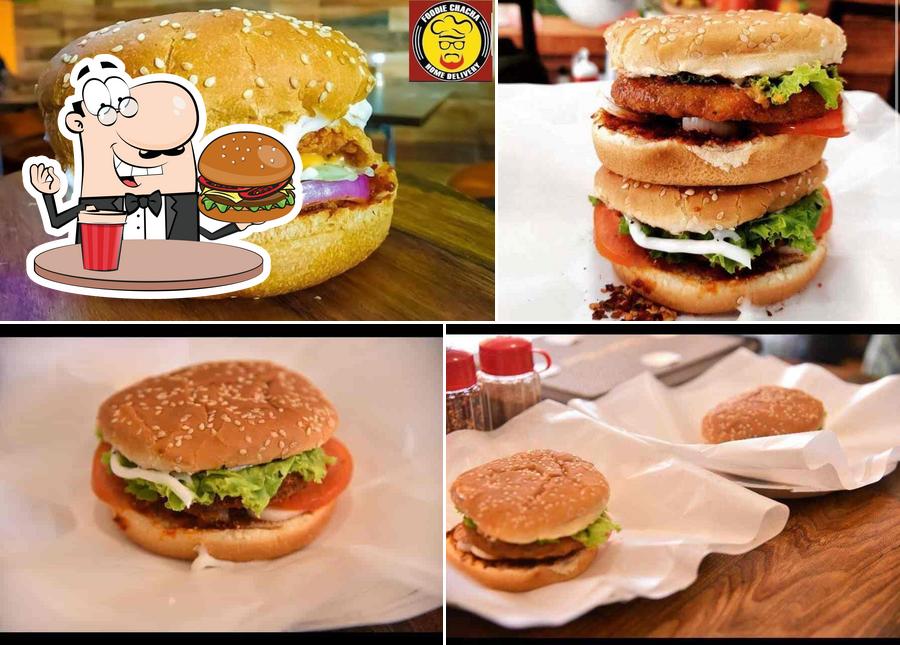 Get a burger at foodie chacha Ajmer