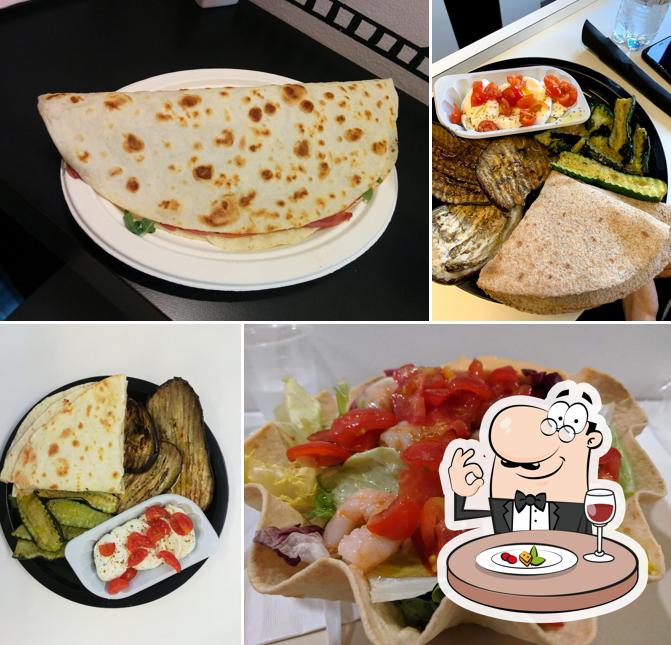 Cibo al Piadine In Bianco E Nero