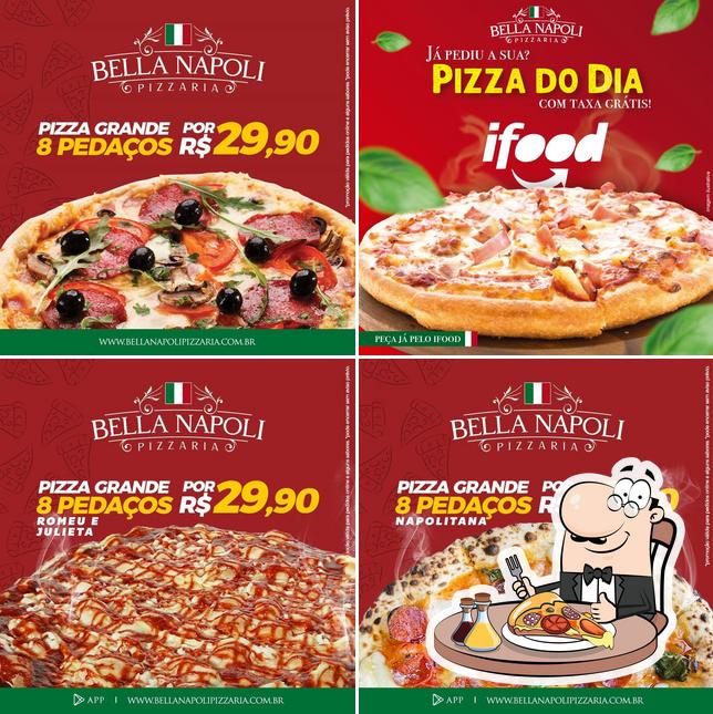 Peça diferentes variedades de pizza