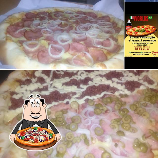 No World's Gourmet, você pode pedir pizza