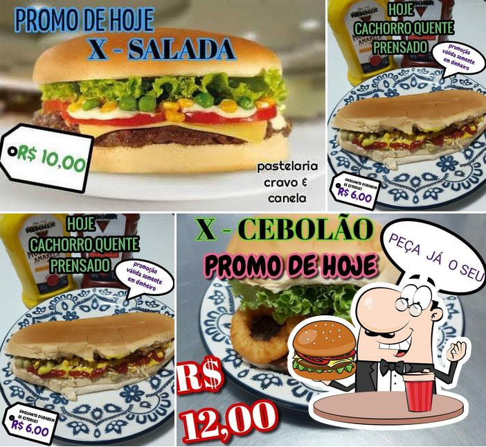 Consiga um hambúrguer no Pastelaria Cravo & Canela