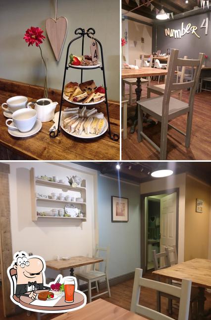 Check out the picture displaying dining table and food at Number 4 Cafe