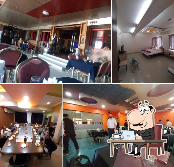 The interior of Hotel Gandharva Inn
