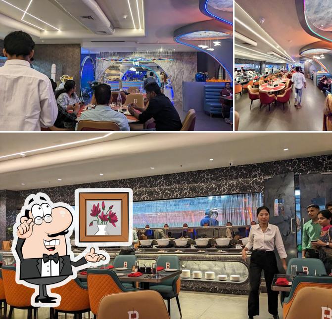 Take a seat at one of the tables at Masterpiece Buffet