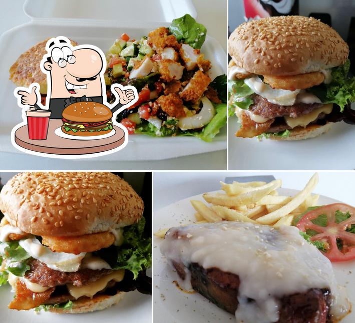 Try out a burger at Dark Blue Cafe & Caterers