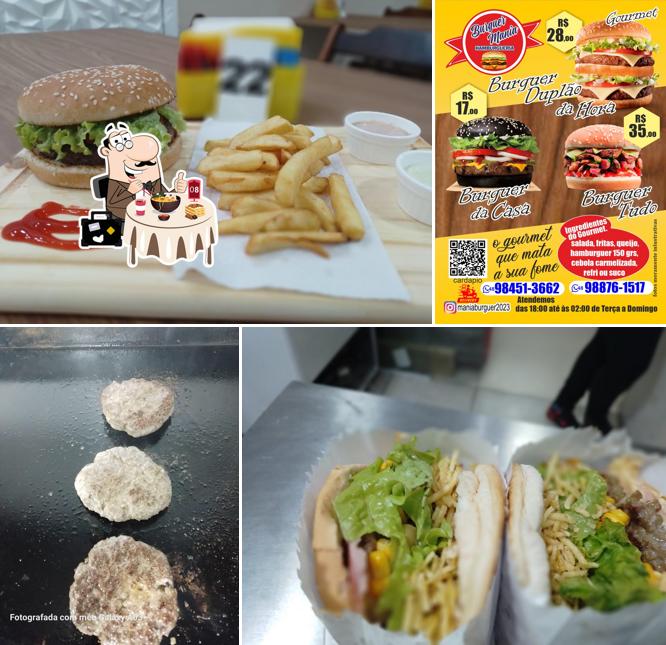 Hambúrguer em Burguer mania hambúrgueria