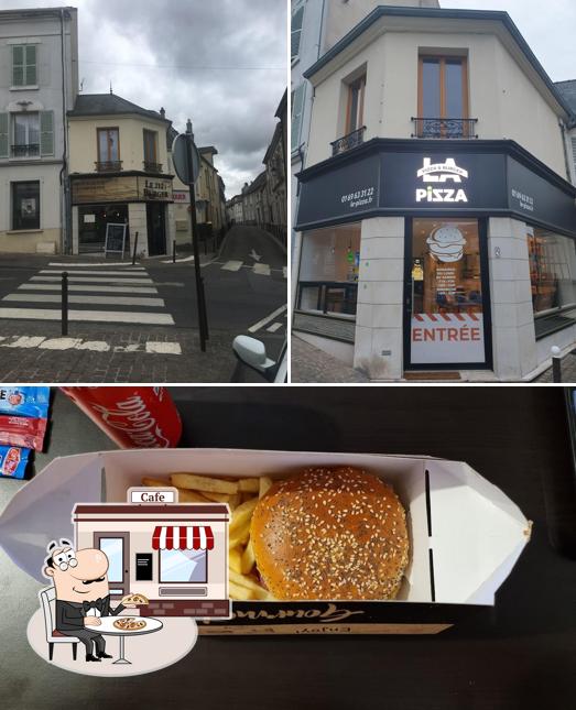 Voici la photo indiquant la extérieur et nourriture sur La pizza & Burger o 5