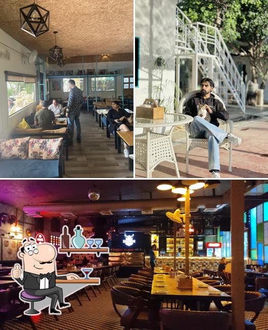 Take a seat at one of the tables at Wild Palm