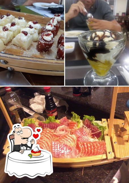 Han'ei Sushi serve uma gama de pratos doces