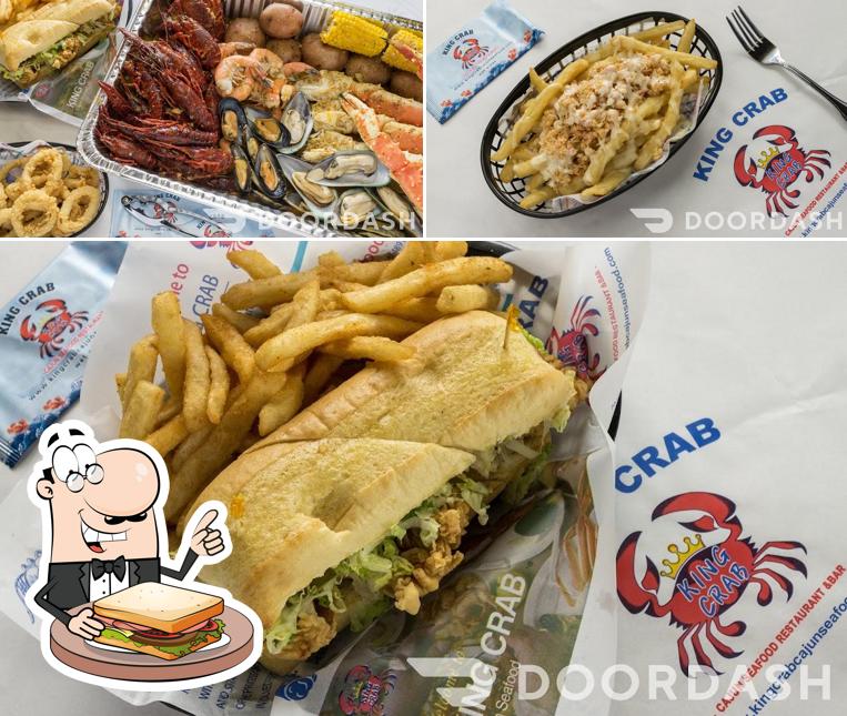 Grab a sandwich at King Crab Cajun Seafood and Bar