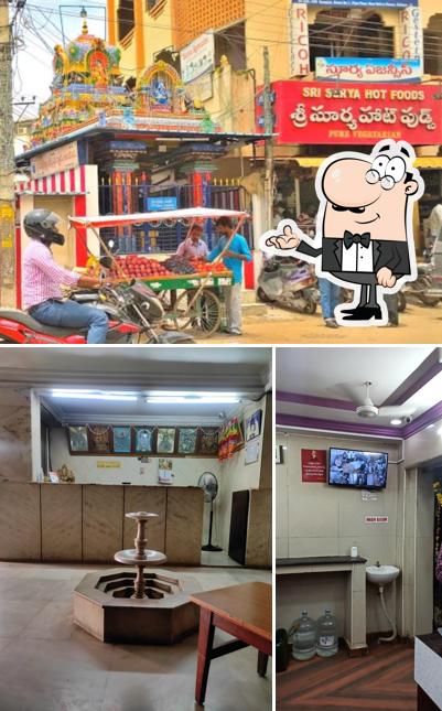 Among various things one can find interior and exterior at Sri Surya Hot Foods