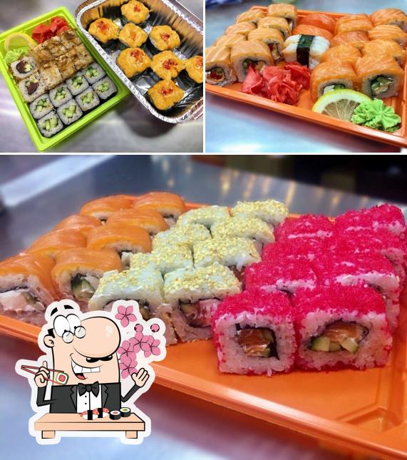 Sushi rolls are available at MYBOX