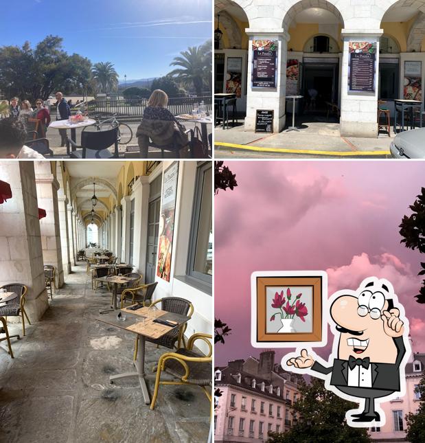 Restaurant La Piazza Pau se distingue par sa intérieur et extérieur