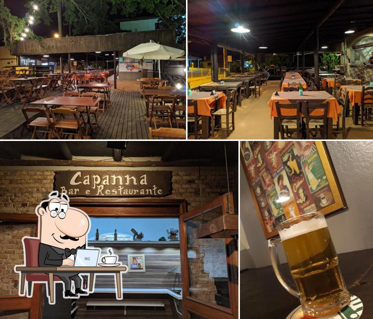 O interior do Bar e Restaurante Capanna