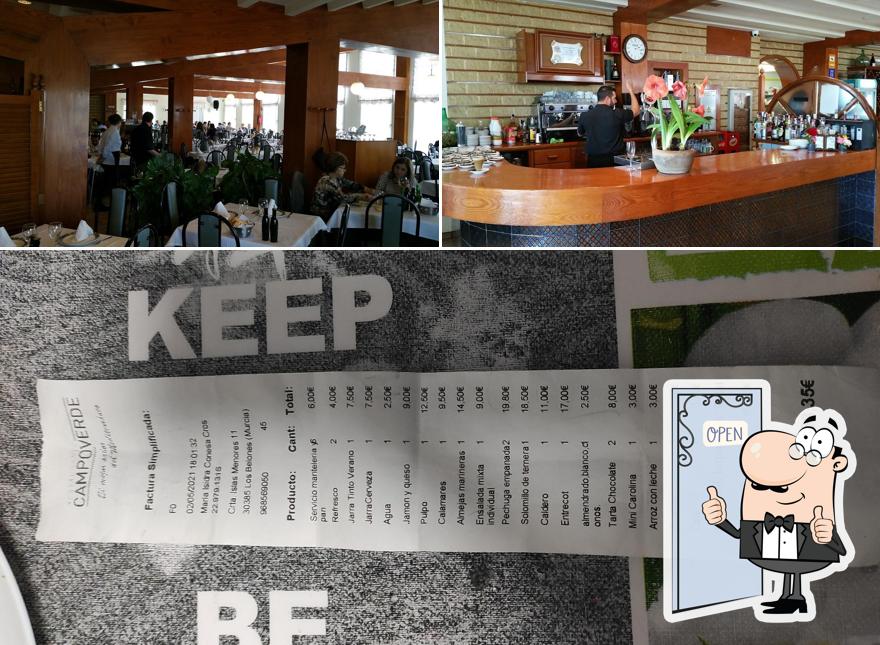 Restaurante Campo Verde, Los Belones Carta del restaurante y opiniones